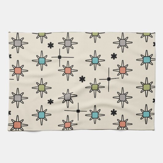 Linge De Cuisine Starbursts Ciel Atomique Multicolore (Horizontal)