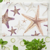 Linge De Cuisine Starfish Seashell Motif Beige (Plié)