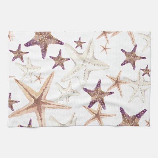 Linge De Cuisine Starfish Seashell Motif Beige (Horizontal)