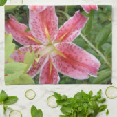 Linge De Cuisine Stargazer Lilies Jardin Floral (Plié)