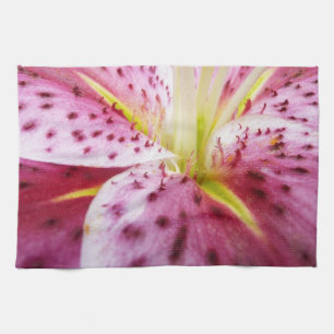 Linge De Cuisine Stargazer Lily brillant Magenta Floral
