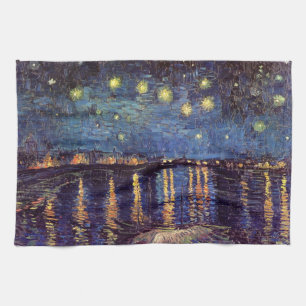 Linge De Cuisine Starry Night Over the Rhone par Vincent van Gogh