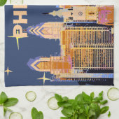 Linge De Cuisine Starry Night Philadelphia, personnaliser (Plié)