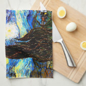 Linge De Cuisine Starry Night Van Gogh Art (Quart Plié)