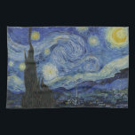 Linge De Cuisine Starry Night & Van Gogh /célèbre art vintage<br><div class="desc">Serviettes de cuisine : Monde des célèbres oeuvres d'art vintages hollandaises - "La Nuit étoilée" & Vincent van Gogh est une huile sur toile peinte en juin 1889, elle décrit la vue depuis la fenêtre est de sa chambre d'asile à Saint-Rémy-de-Provence, juste avant le lever du soleil. Van Gogh est...</div>
