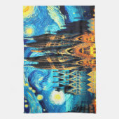 Linge De Cuisine Starry Sagrada Familia Barcelona (Vertical)