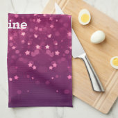 Linge De Cuisine Stars Bokeh Rose (Quart Plié)