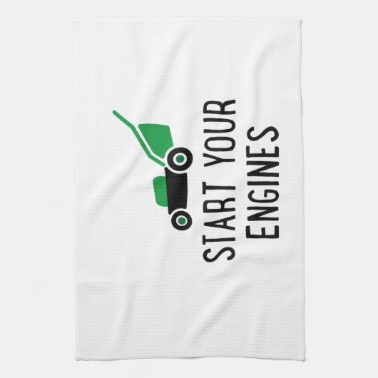 Linge De Cuisine Start your Engines Lawn Mower (Vertical)