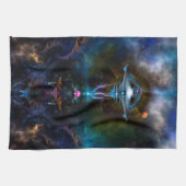 Linge De Cuisine Station spatiale Art Fractal Ansarious (Horizontal)