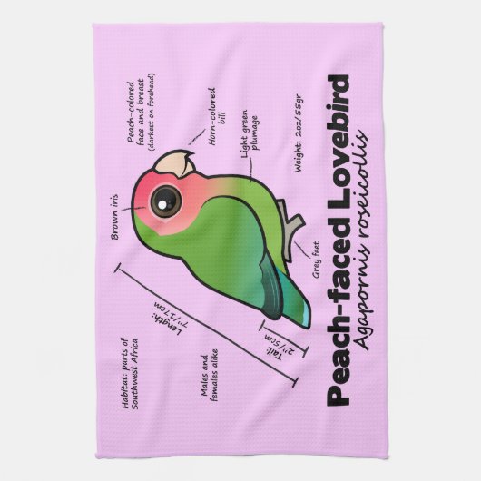 Linge De Cuisine statistiques Pêche-faites face de perruche (Vertical)