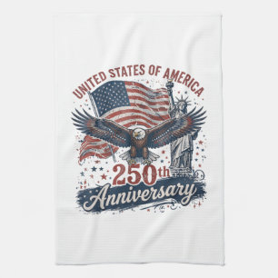 Linge De Cuisine Statue de la Liberté aigle chauve 250e anniversair
