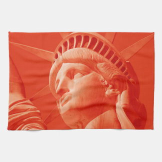 Linge De Cuisine Statue rouge de la Liberté