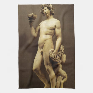 Linge De Cuisine Statue vintage de la Renaissance, Bacchus par Mich