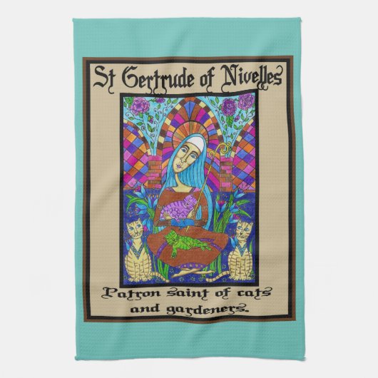 Linge De Cuisine Ste Gertrude de Nivelles Tea Towel (Vertical)