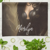 Linge De Cuisine Steampunk Cacher Les Yeux Oeuvres D'Art Originales (Plié)