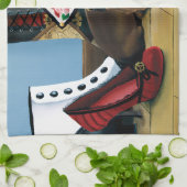 Linge De Cuisine Steampunk Dachshund Chaussures Bottes victoriennes (Plié)