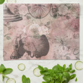 Linge De Cuisine Steampunk romantique | Ephémère Vintage antique (Plié)