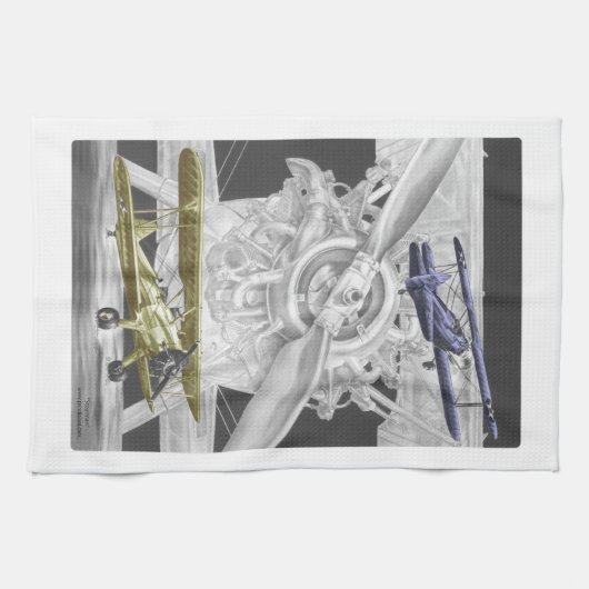 Linge De Cuisine Stearman Biplane (Horizontal)