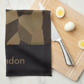 Linge De Cuisine Sticker motif de formes géométriques Brown (Quart Plié)