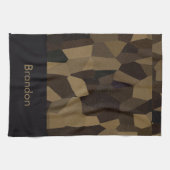 Linge De Cuisine Sticker motif de formes géométriques Brown (Horizontal)