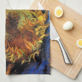 Linge De Cuisine Still Life Two Cut Sunflowers par Vincent van Gogh (Quart Plié)