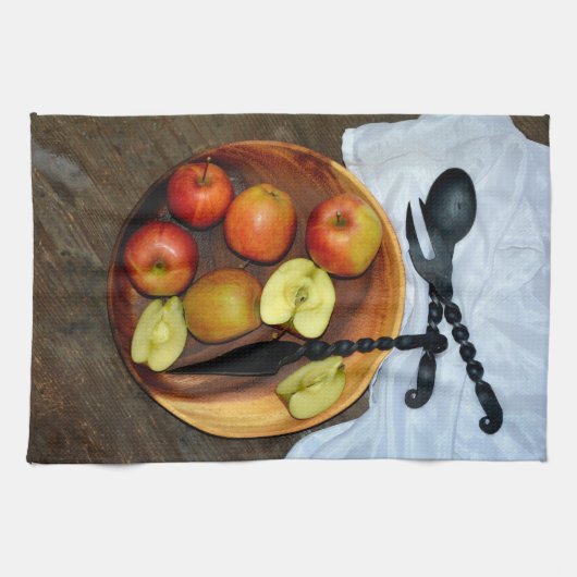 Linge De Cuisine Stillleben mit Äpfeln (Horizontal)