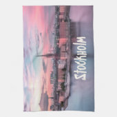 Linge De Cuisine Stockholm Capital of Sweden Night Skyline (Vertical)