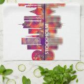 Linge De Cuisine Stockholm Suède Skyline (Plié)