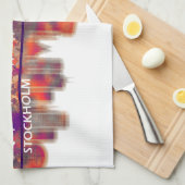 Linge De Cuisine Stockholm Suède Skyline (Quart Plié)