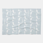 Linge De Cuisine Stork Motif Personnalisé Baby Blue Cuisine Serviet (Horizontal)