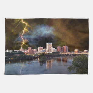 Linge De Cuisine Stormy Richmond Skyline