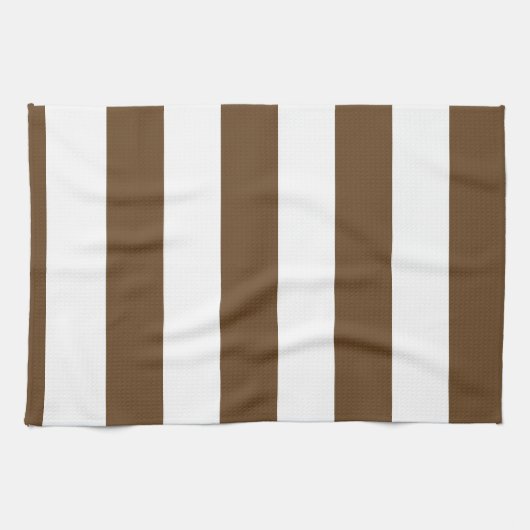 Linge De Cuisine Stripes - Brown blanc et foncé (Horizontal)