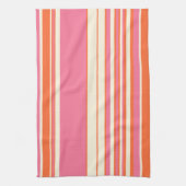 Linge De Cuisine Stripes complexes - rose, orange et crème (Vertical)