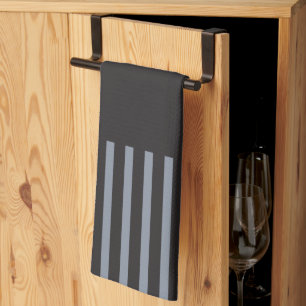 Linge De Cuisine Stripes couleur - Noir, Gris et Crème
