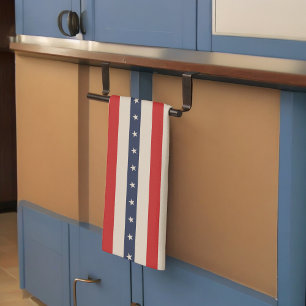 Linge De Cuisine Stripes de style drapeau patriotique