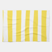 Linge De Cuisine Stripes inégales - Citron jaune et blanc (Horizontal)