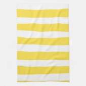 Linge De Cuisine Stripes inégales - Citron jaune et blanc (Vertical)