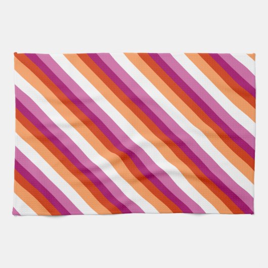 Linge De Cuisine Stripes lesbiennes | Lesbian Pride (Horizontal)
