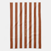 Linge De Cuisine STRIPES réglables Brown avec nom (Vertical)