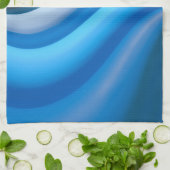 Linge De Cuisine Stripes Simple and Elegant Blue Abstract Waves | (Plié)