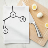 Linge De Cuisine structure moléculaire de la caféine (Quart Plié)