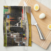 Linge De Cuisine Stykkisholmur Harbour Islande Tea Towel (Quart Plié)