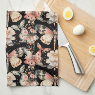 Linge De Cuisine Style Cottagecore Papillons Moths