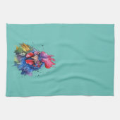 Linge De Cuisine Style d'aquarelle de poulet du coq du pays (Horizontal)