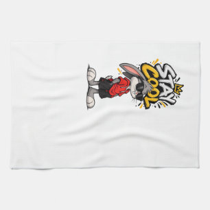 Linge De Cuisine Style de rue lapin graphique Restez cool – Urba dr