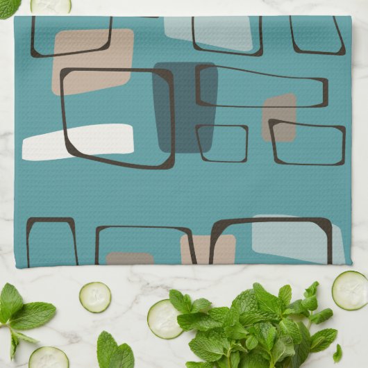 Linge De Cuisine Style Eames Turquoise (Plié)