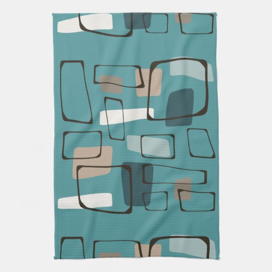Linge De Cuisine Style Eames Turquoise (Vertical)