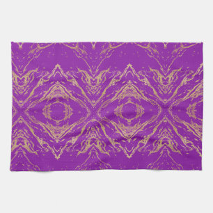 Linge De Cuisine Stylé et élégant motif marbre doré