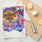 Linge De Cuisine Style graffiti original Tigre chinois Année Zodiac (Quart Plié)