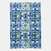 Linge De Cuisine style italien, méditerranéen, mosaïque, bleu, (Vertical)